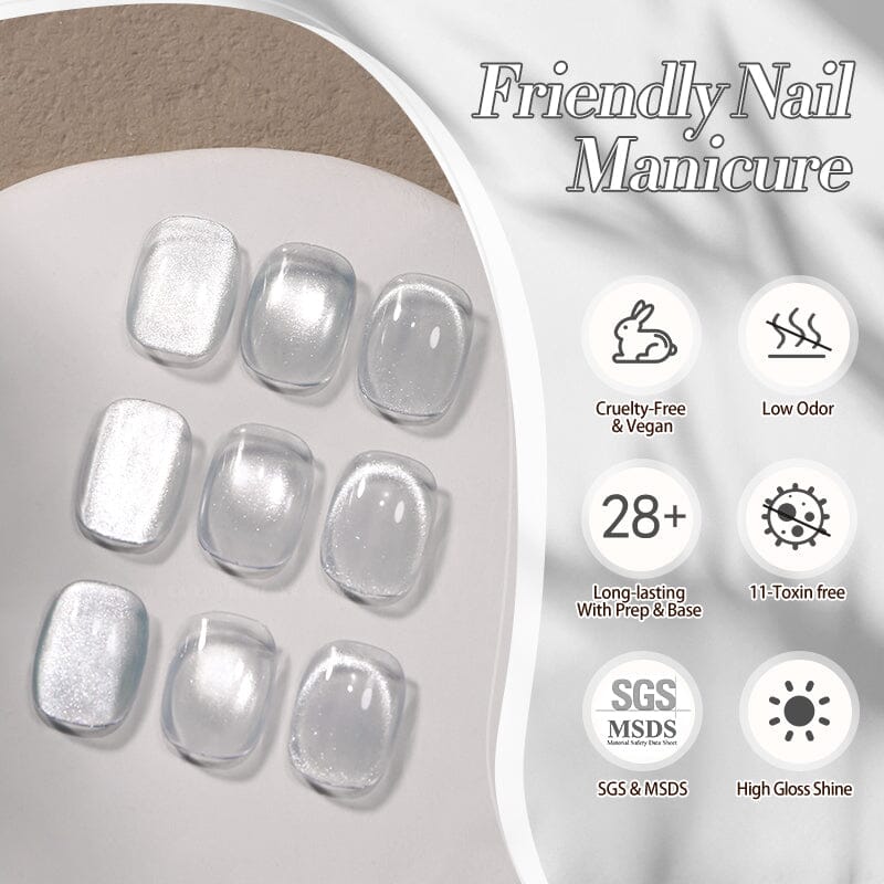 White Cat Magnetic Gel 10ml Gel Nail Polish BORN PRETTY 