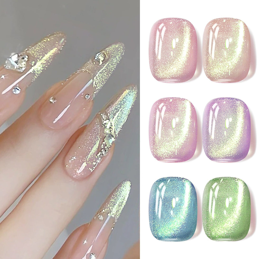 6 Colors Green Light Cat Magnetic Gel 7ml Gel Nail Polish BORN PRETTY 