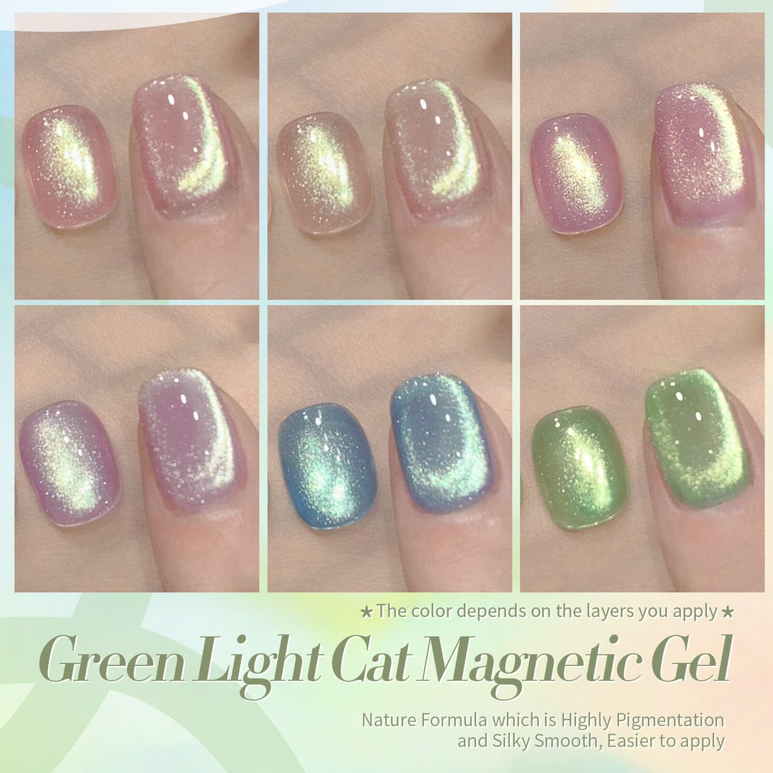 6 Colors Green Light Cat Magnetic Gel 7ml Gel Nail Polish BORN PRETTY 