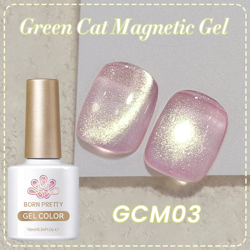 Green Cat Magnetic Gel Polish 10ml Gel Nail Polish BORN PRETTY GCM03 