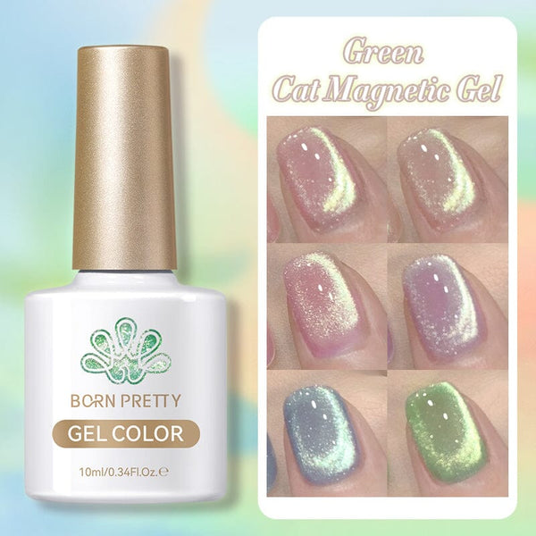 Green Cat Magnetic Gel Polish 10ml Gel Nail Polish BORN PRETTY 