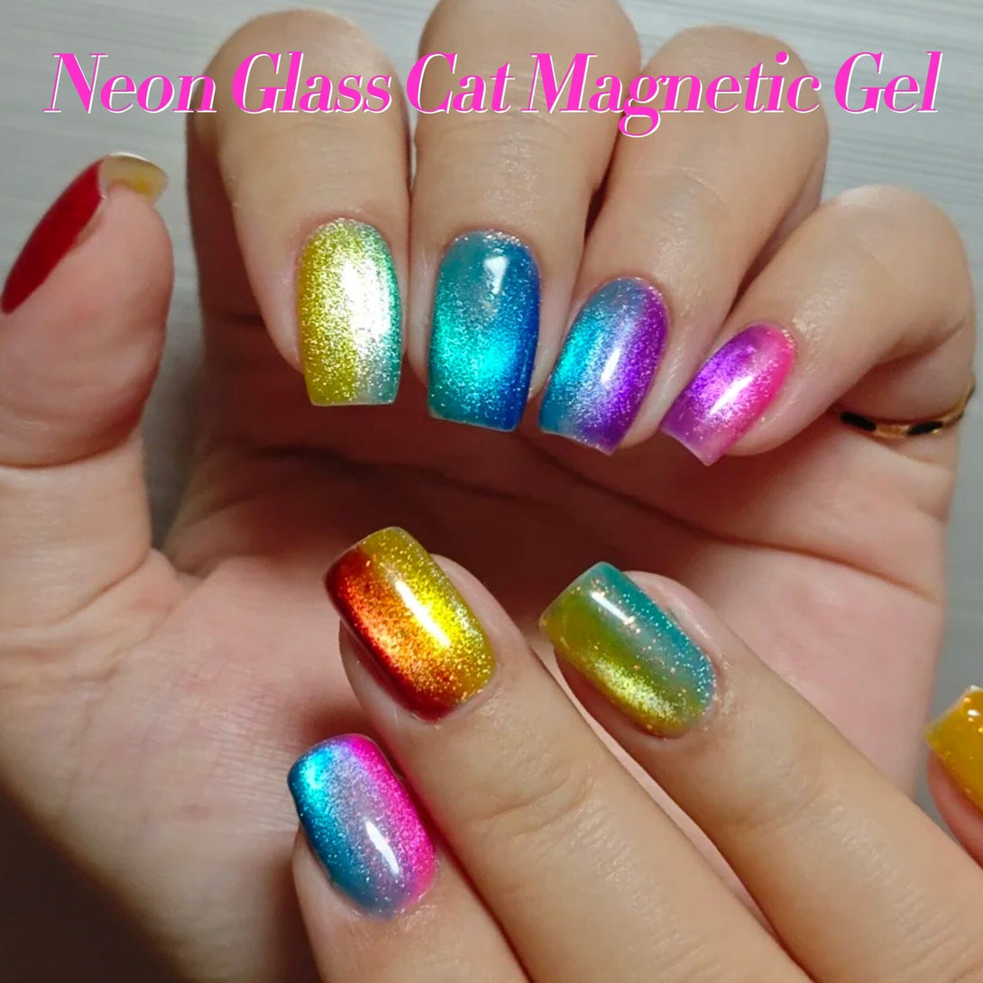 6 Colors Neon Glass Cat Magnetic Gel 7ml Gel Nail Polish BORN PRETTY 