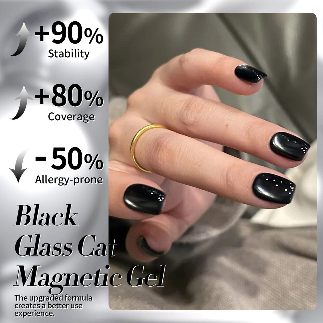 Black Glass Cat Magnetic Gel Polish 15ml Gel Nail Polish BORN PRETTY 