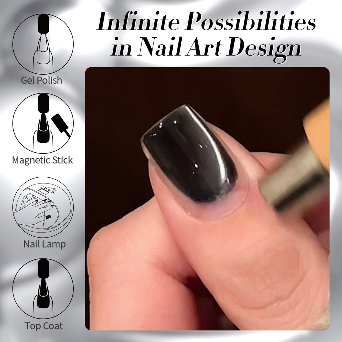 Black Glass Cat Magnetic Gel Polish 15ml Gel Nail Polish BORN PRETTY 