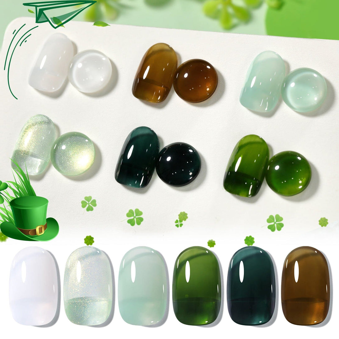 6 Colors Jelly Gel Set Moss Wave 7ml Gel Nail Polish BORN PRETTY 