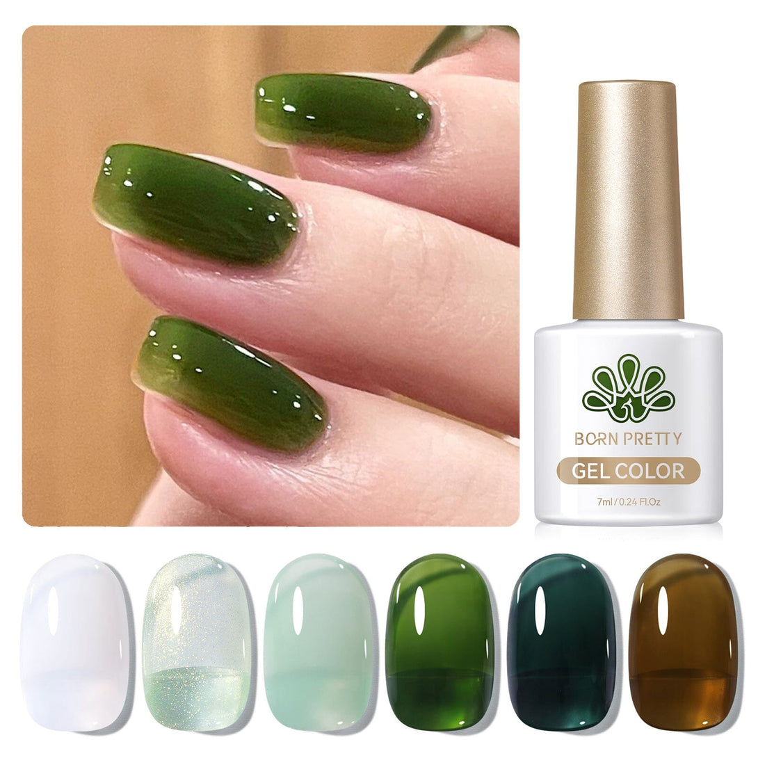 6 Colors Jelly Gel Set Moss Wave 7ml Gel Nail Polish BORN PRETTY 