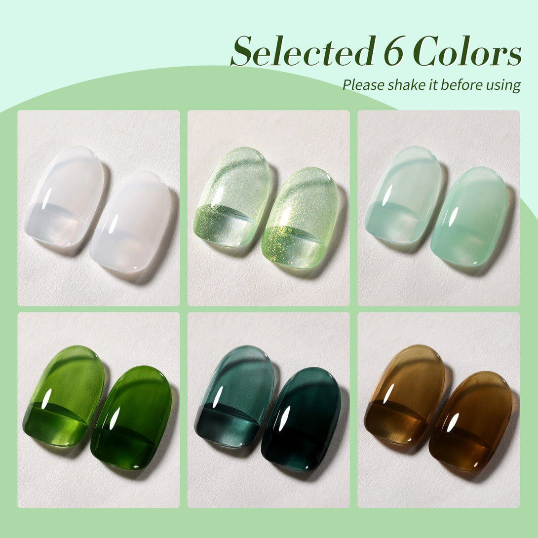 6 Colors Jelly Gel Set Moss Wave 7ml Gel Nail Polish BORN PRETTY 