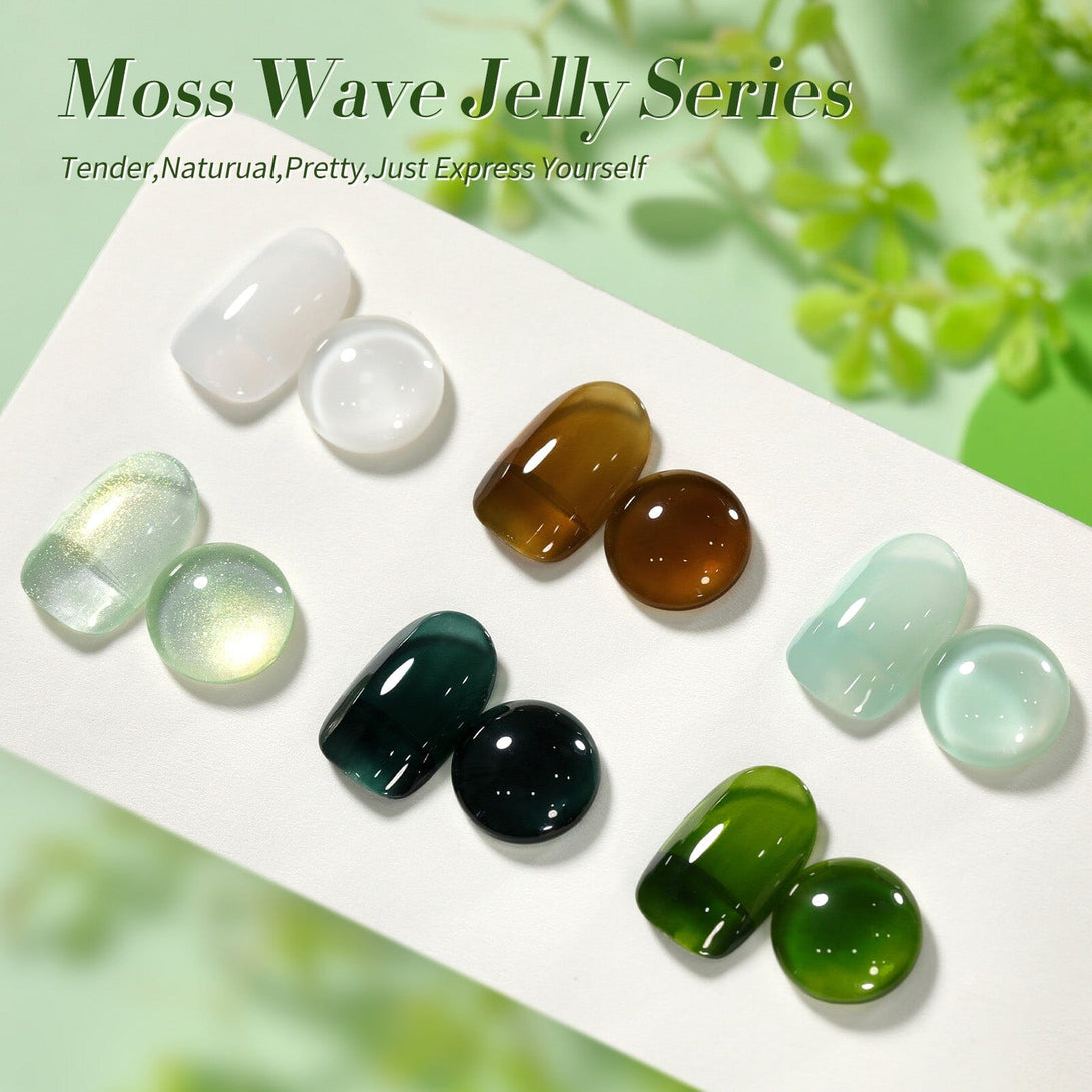 6 Colors Jelly Gel Set Moss Wave 7ml Gel Nail Polish BORN PRETTY 