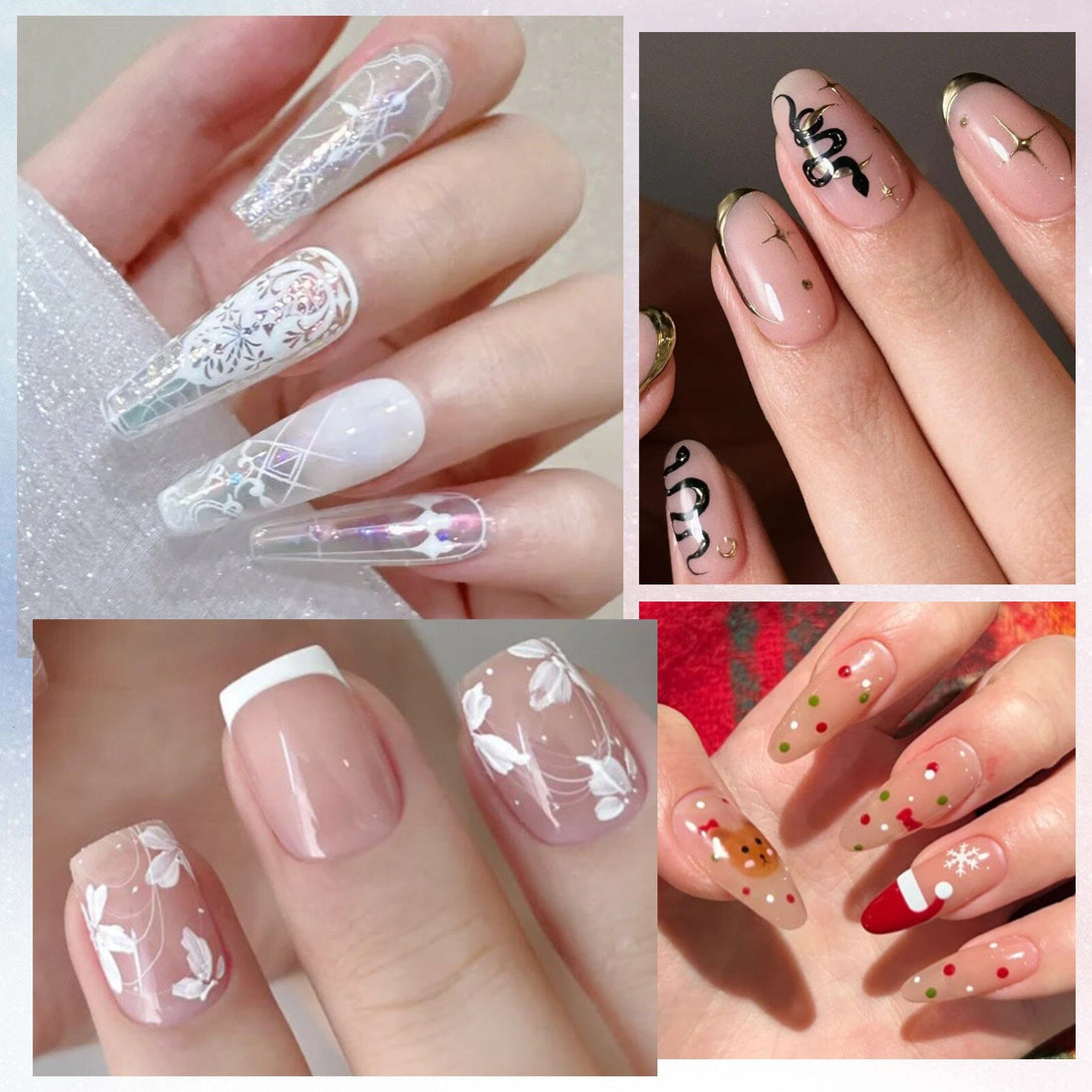 4pcs Nail Stamping Plates (Flower, Animal, Church, Christmas) Stamping Nail BORN PRETTY 