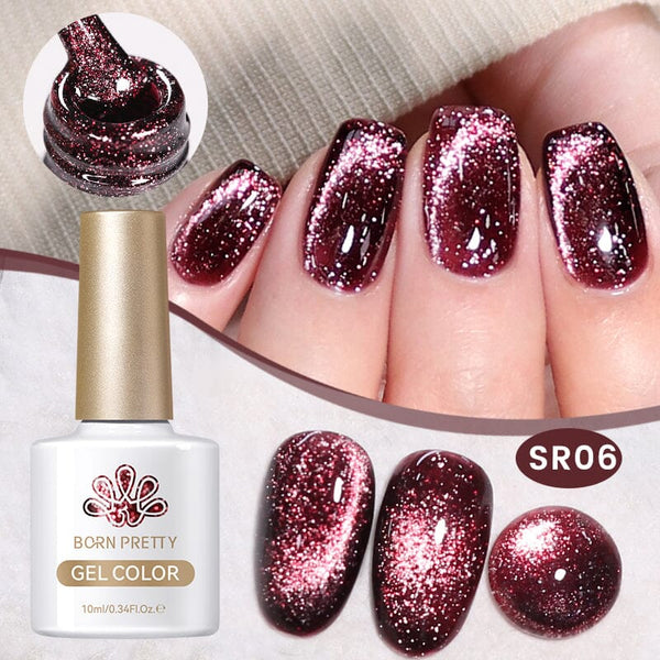 Shimmer Reflective Cat Magnetic Gel SR06 10ml Gel Nail Polish BORN PRETTY 