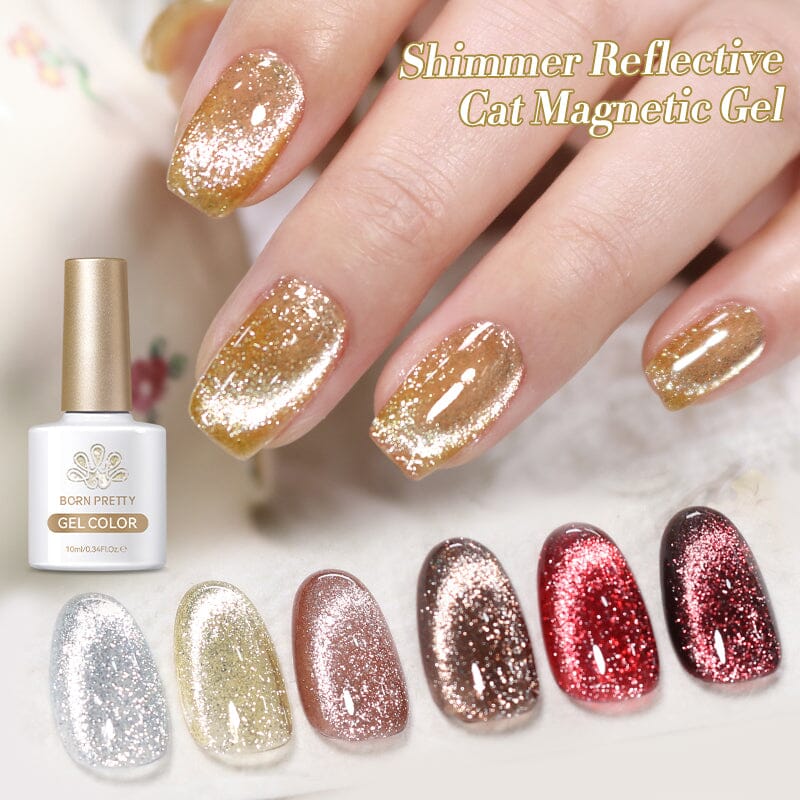 Shimmer Reflective Cat Magnetic Gel Polish 10ml Gel Nail Polish BORN PRETTY 