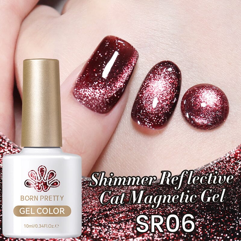 Shimmer Reflective Cat Magnetic Gel Polish 10ml Gel Nail Polish BORN PRETTY SR06 