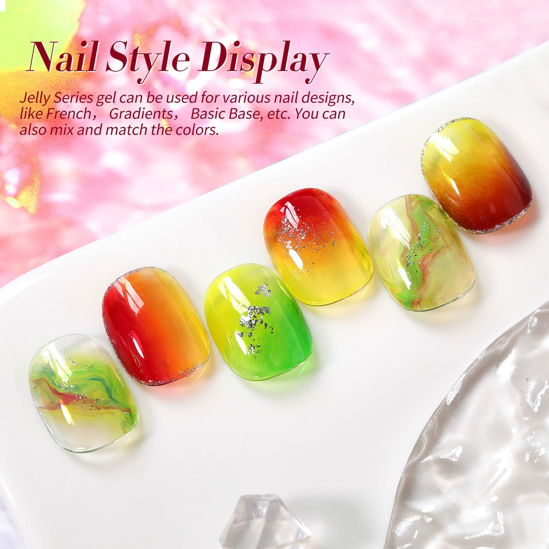 6 Colors Sunset Jewel Ice Jelly Gel 7ml Gel Nail Polish BORN PRETTY 