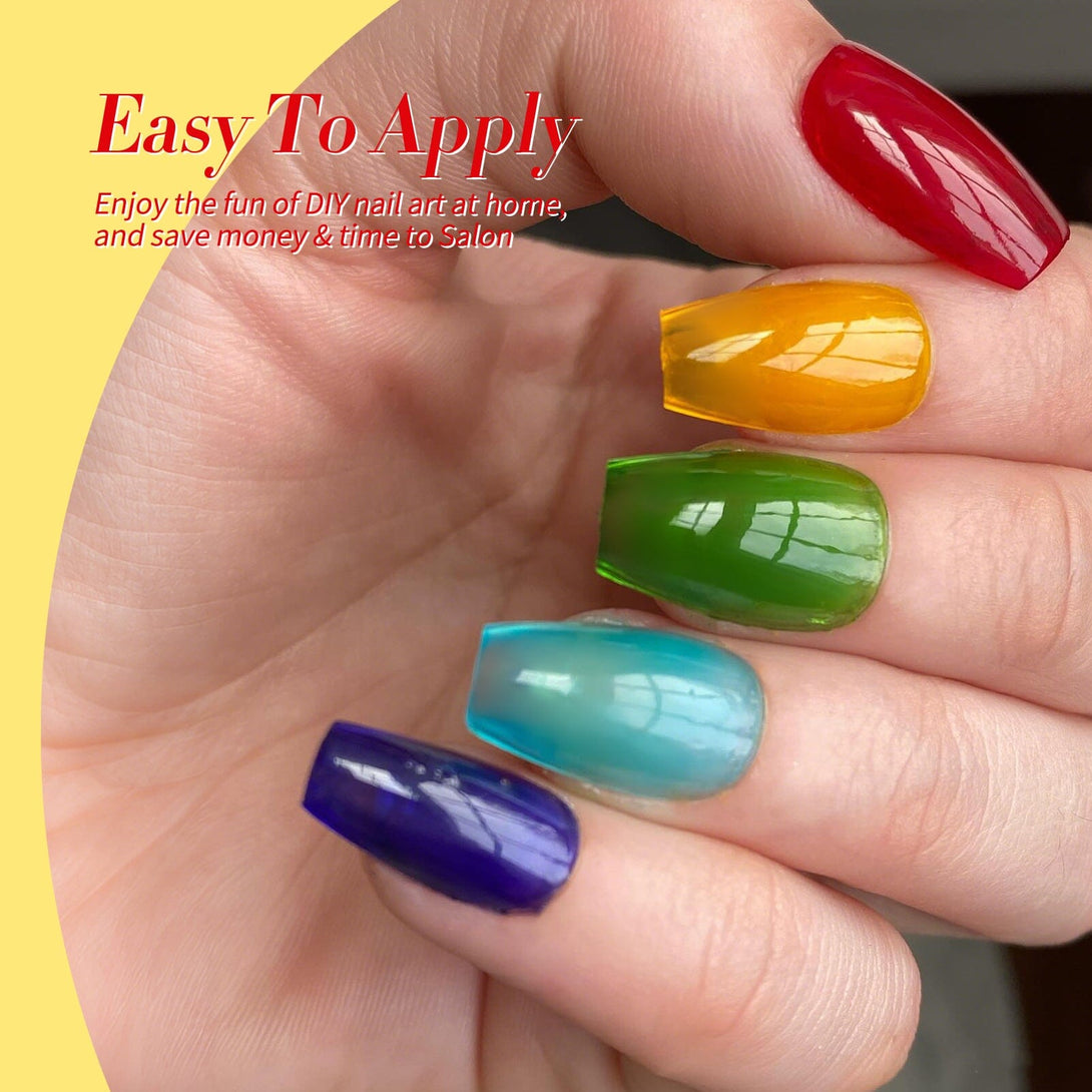 6 Colors Rainbow Gleam Ice Jelly Gel 7ml Gel Nail Polish BORN PRETTY 