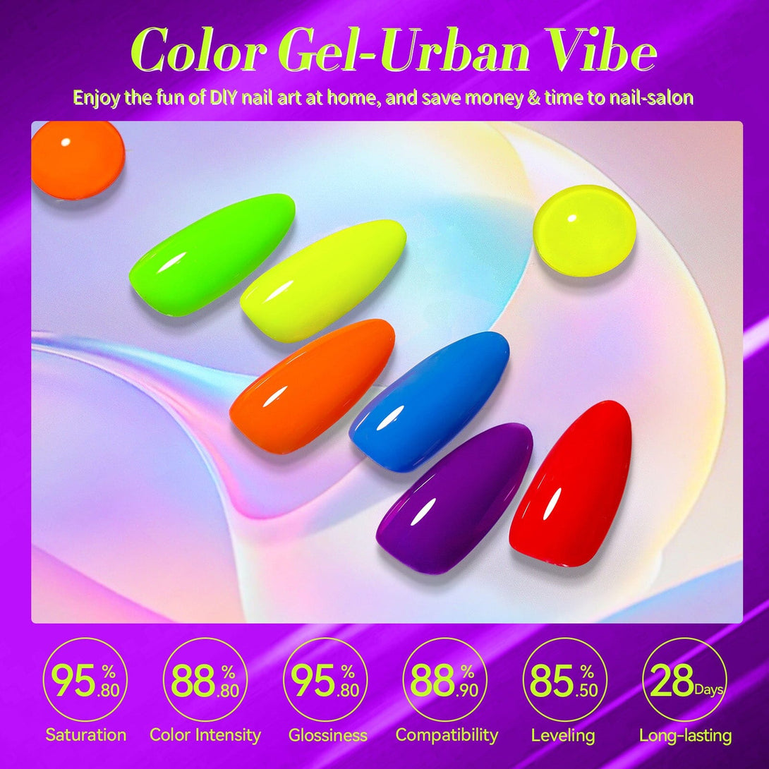 6 Colors Gel Polish Set Urban Vibe 7ml Gel Nail Polish BORN PRETTY 