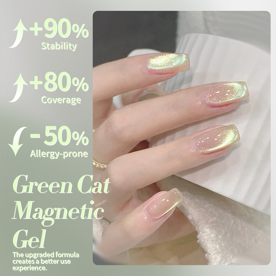 Green Cat Magnetic Gel GCM02 15ml Gel Nail Polish BORN PRETTY 