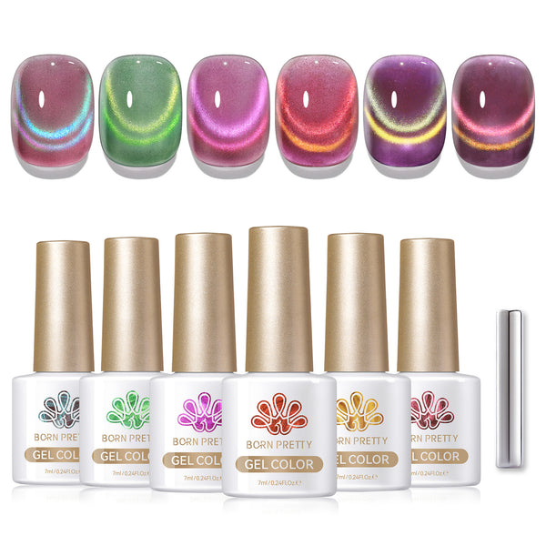 6 Colors Cat Magnetic Gel Polish Set Colored Glass 7ml