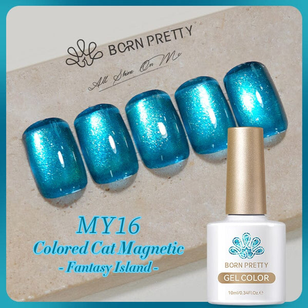 Fantasy Island Colored Cat Magnetic Gel Polish 10ml Gel Nail Polish BORN PRETTY MY16 