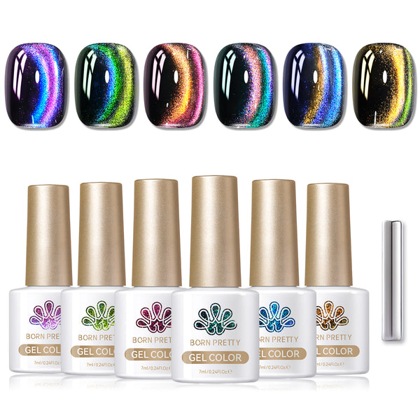 6 Colors 9D Cat Magnetic Gel Polish Set Polaris 7ml