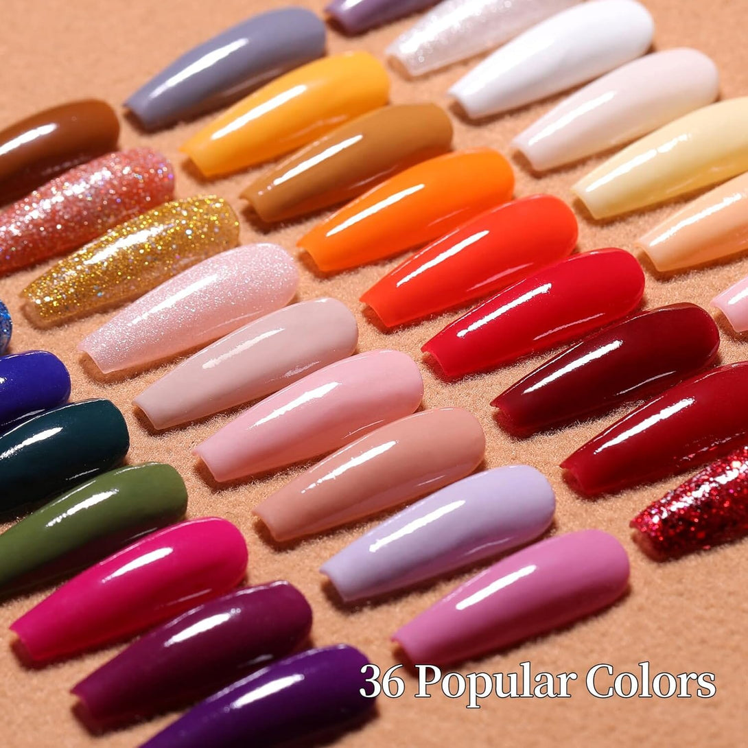 [US ONLY] 36 Colors Dipping Nail Powder White Nude Orange Red Colors Nail Powder NICOLE DIARY 