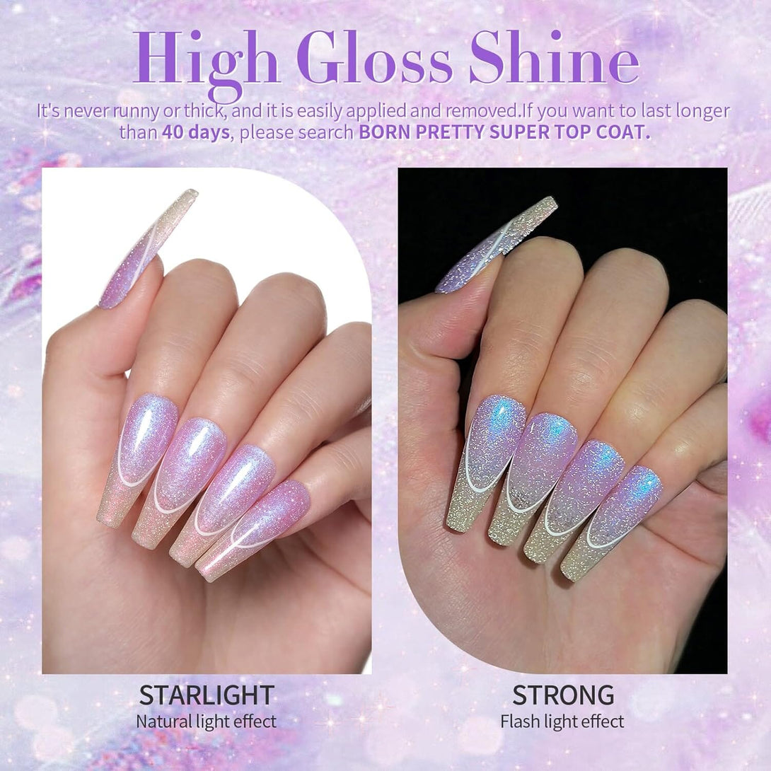 [US ONLY] 6 Colors Reflective Glitter Pearlescent Gel Polish Set Gel Nail Polish BORN PRETTY 