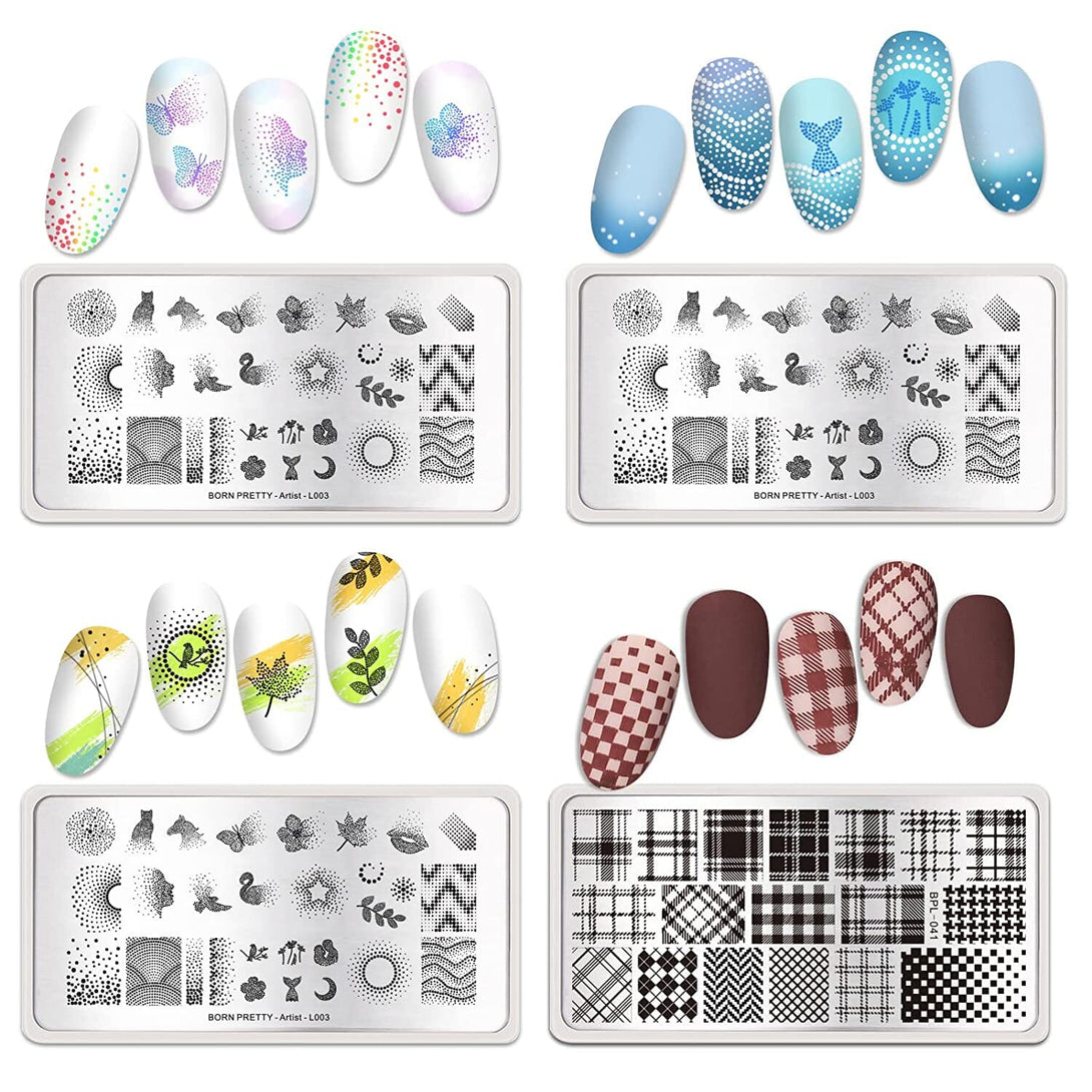 [US ONLY] 8Pcs Stamping Plates Set Stamping Nail BORN PRETTY 