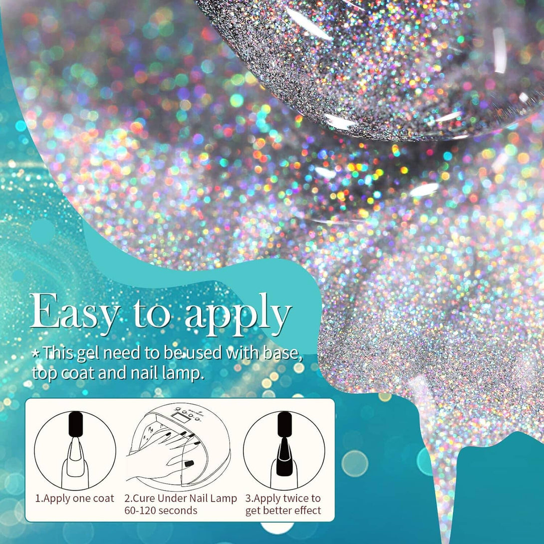 [US ONLY] 1pc Holographic Cat Magnetic Gel with 5pcs Jelly Gel Kits & Bundles BORN PRETTY 