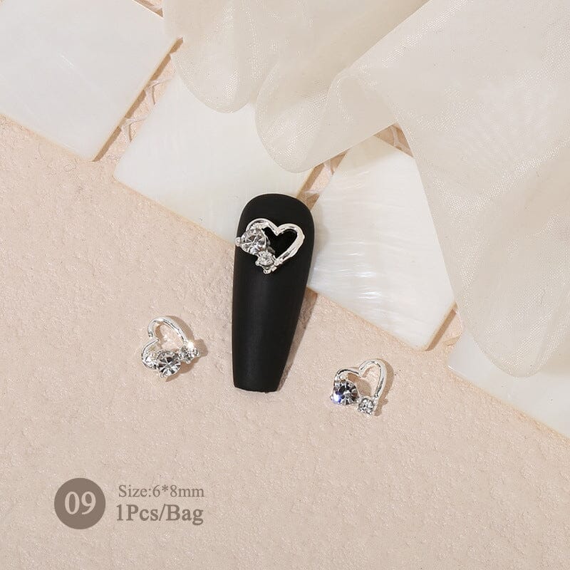 Butterfly Heart Pearly Alloy Nail Decoration DIY Nails BORN PRETTY 09 
