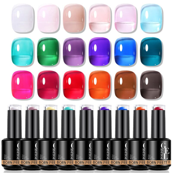 22 Colors Jelly Nude Gel 15ml Gel Nail Polish BORN PRETTY 