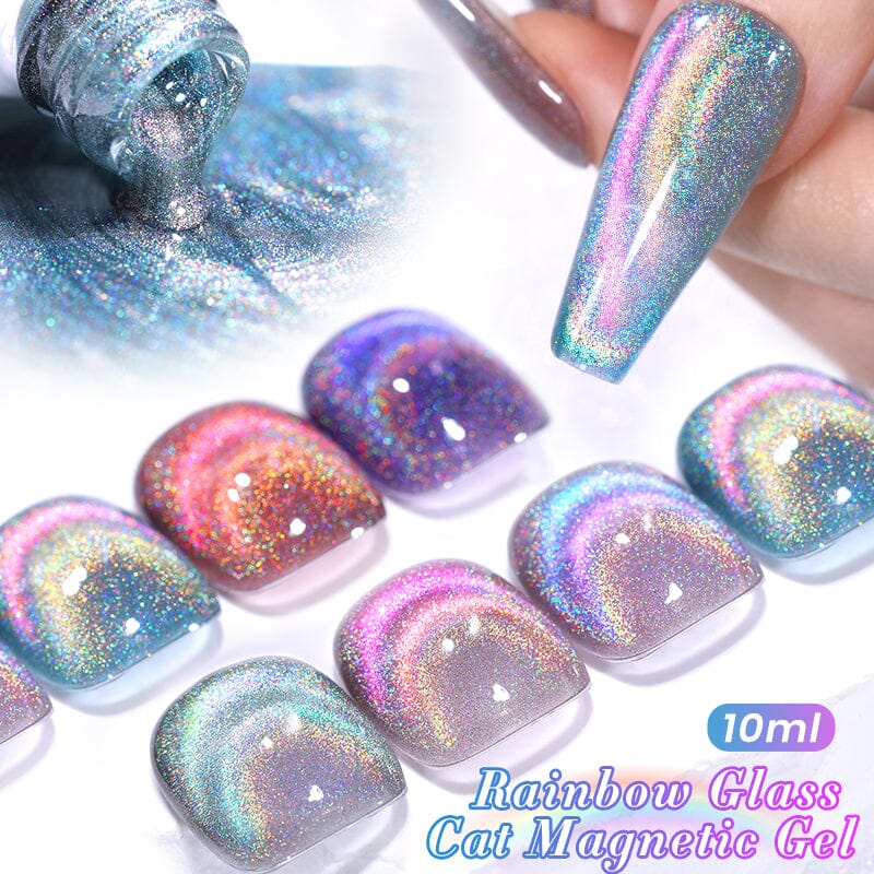 Rainbow Glass Cat Magnetic Gel 10ml Gel Nail Polish BORN PRETTY 