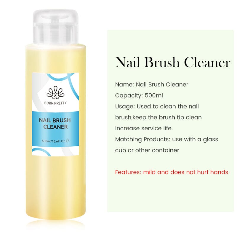 500ml Nail Cleaner Gel Remover Brush Cleaner Gel Nail Polish BORN PRETTY Nail Brush Cleaner 