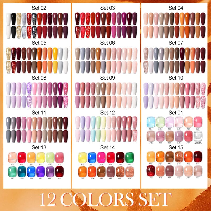 12 Colors Classic Gel Polish Set 10ml Gel Nail Polish BORN PRETTY 