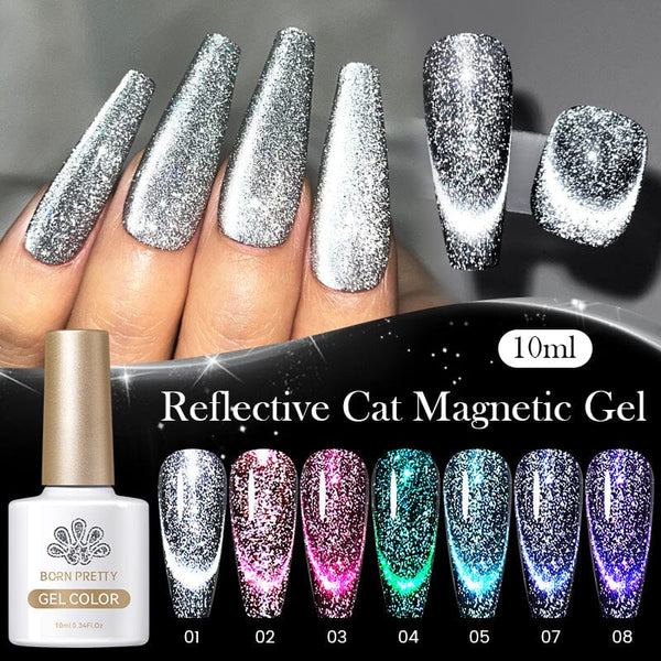 Reflective Cat Magnetic Gel 10ml Gel Nail Polish BORN PRETTY 