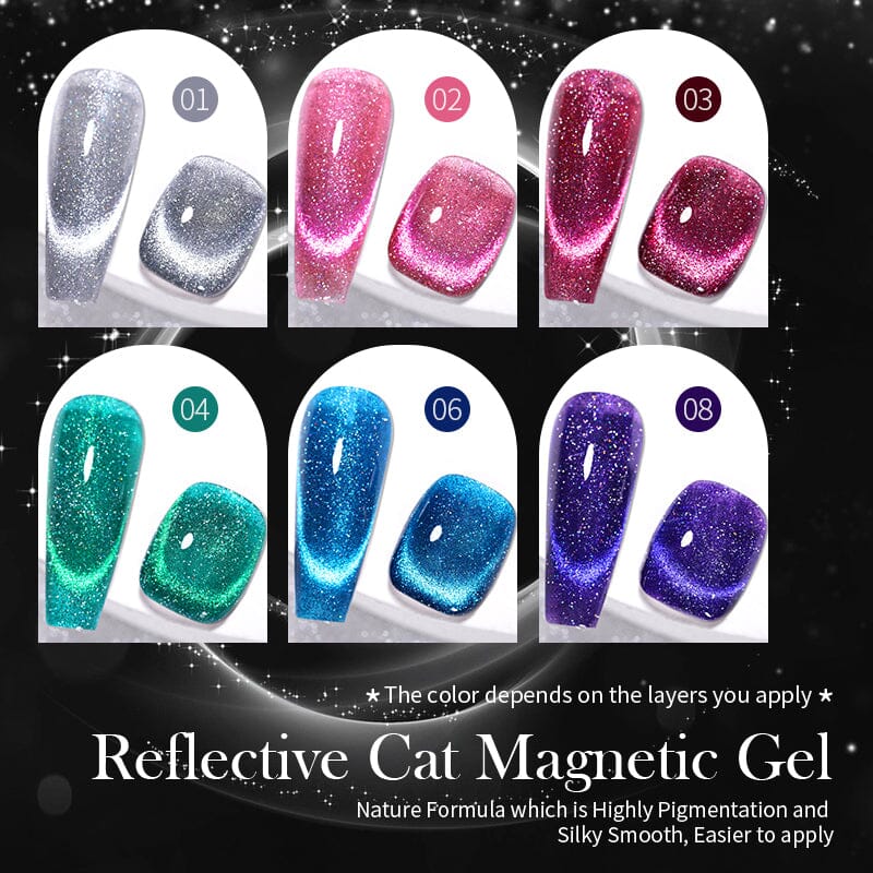Reflective Cat Magnetic Gel 10ml Gel Nail Polish BORN PRETTY 