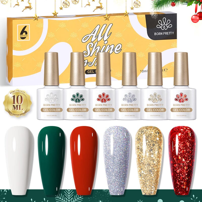 6 Colors Christmas Gel Polish Set Kits & Bundles BORN PRETTY 