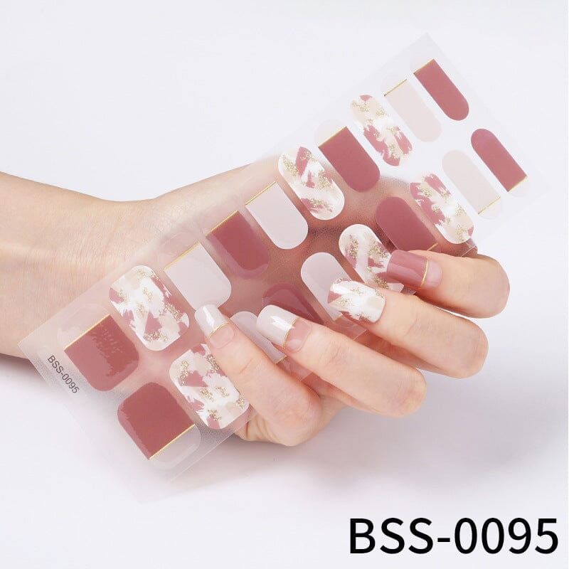 20pcs Semi Cured Gel Nail Strips BSS-0095 Nail Sticker BORN PRETTY 