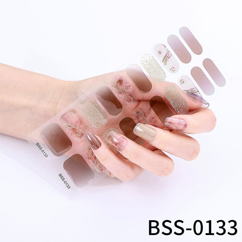20pcs Semi Cured Gel Nail Strips BSS-0133 Nail Sticker BORN PRETTY 