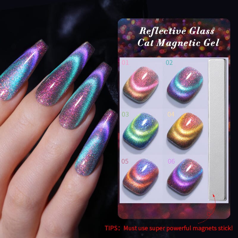 Reflective Glass Cat Magnetic Gel 10ml Gel Nail Polish BORN PRETTY 