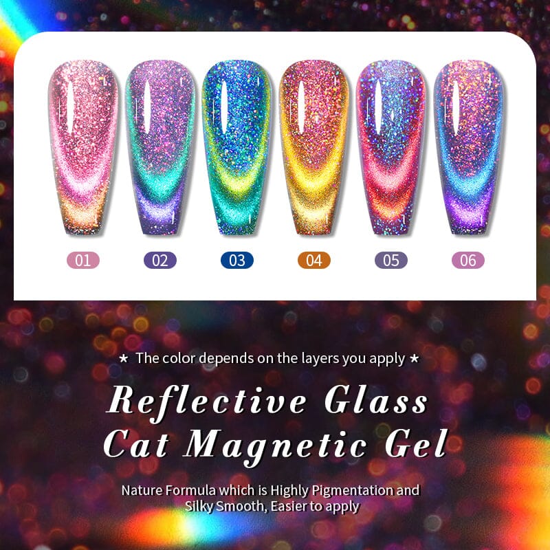 Reflective Glass Cat Magnetic Gel 10ml RG02 Gel Nail Polish BORN PRETTY 