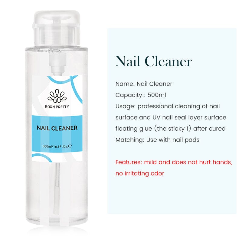 500ml Nail Cleaner Gel Remover Brush Cleaner Gel Nail Polish BORN PRETTY Nail Cleaner 