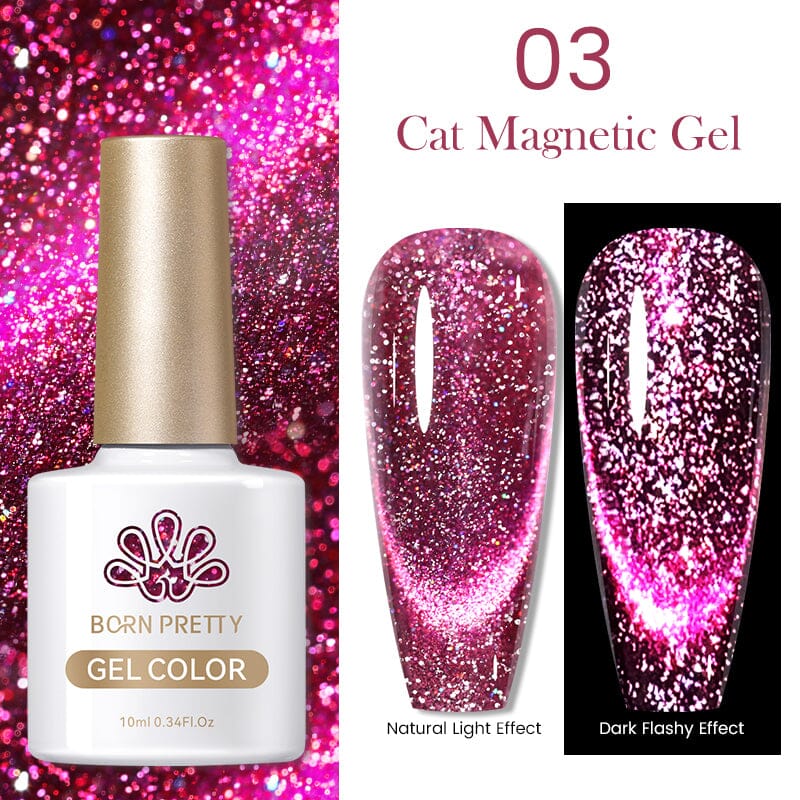 Reflective Cat Magnetic Gel 10ml Gel Nail Polish BORN PRETTY 03 