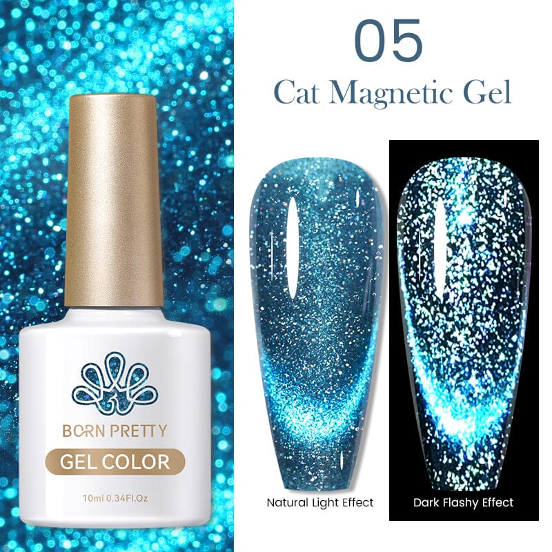 Reflective Cat Magnetic Gel 10ml Gel Nail Polish BORN PRETTY 05 