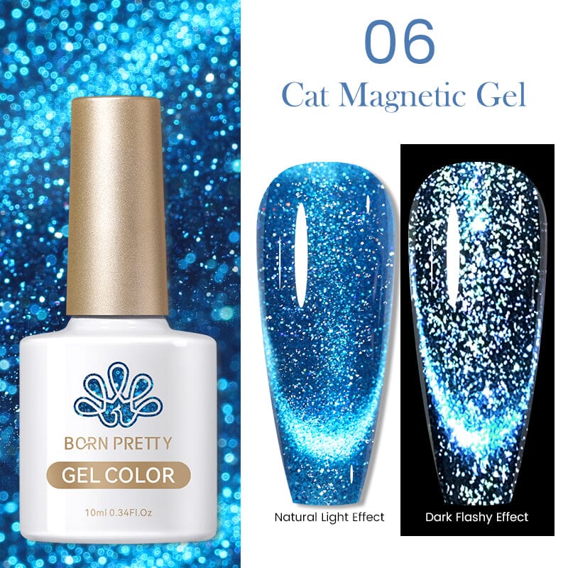 Reflective Cat Magnetic Gel 10ml Gel Nail Polish BORN PRETTY 06 