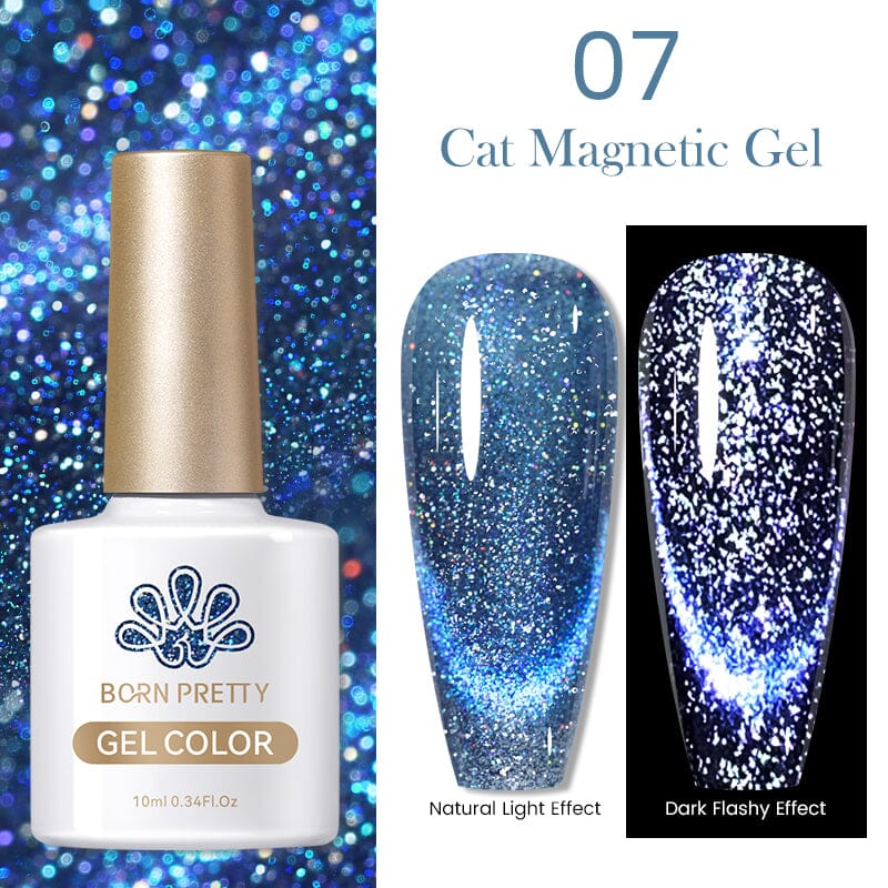 Reflective Cat Magnetic Gel 10ml Gel Nail Polish BORN PRETTY 07 