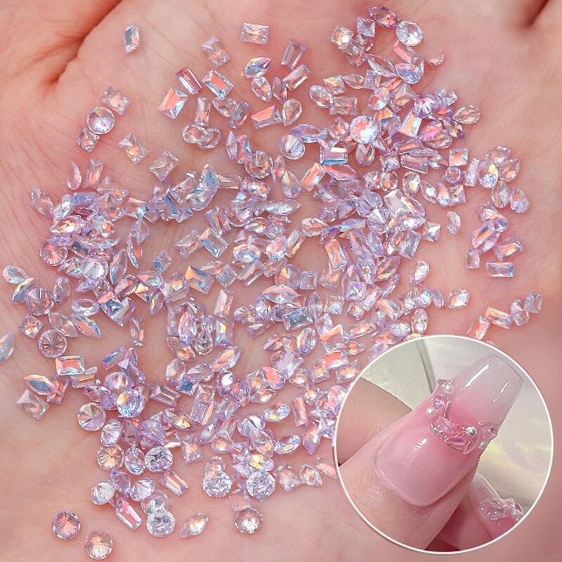 Mix Shapes Nail Art Decorations Sparkle Mini Auroras Ice Translucent Rhinestone Nail Art Manicure Nail Decoration No Brand 