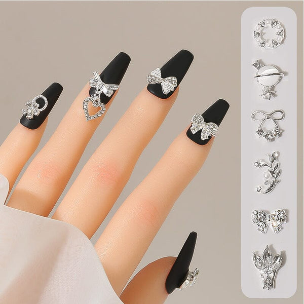 Butterfly Heart Pearly Alloy Nail Decoration DIY Nails BORN PRETTY 