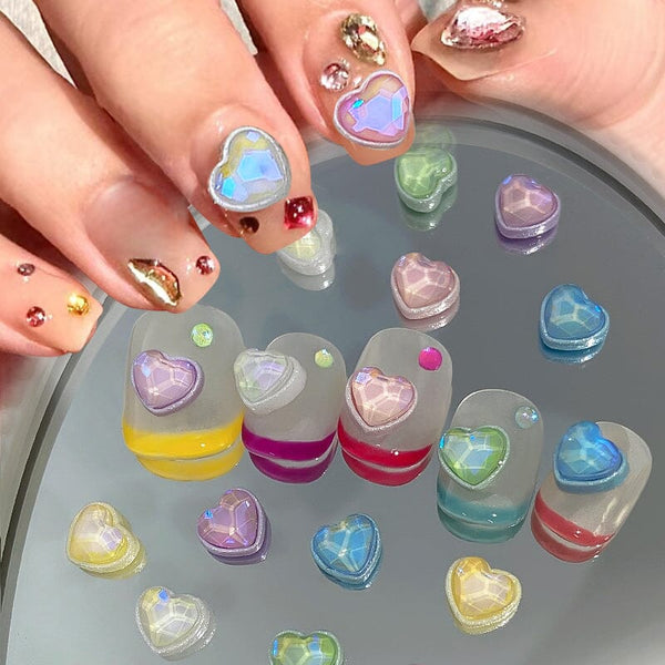 10pcs Macaron Ice Heart Nail Art Decorations Nail Decoration No Brand 