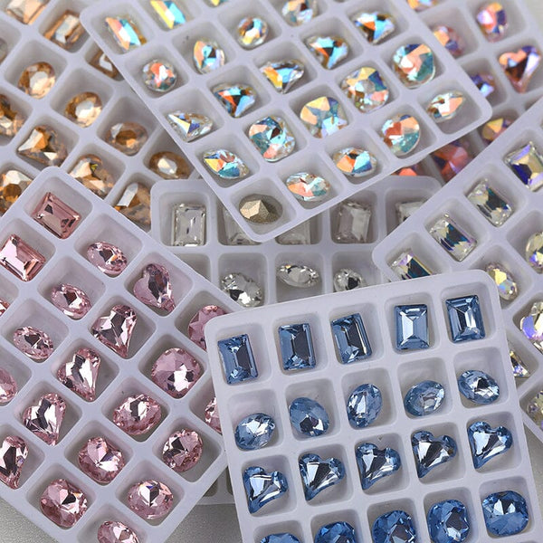 25pcs Mixed Shape Crystal Rhinestones Nail Art Decoration Nail Decoration No Brand 