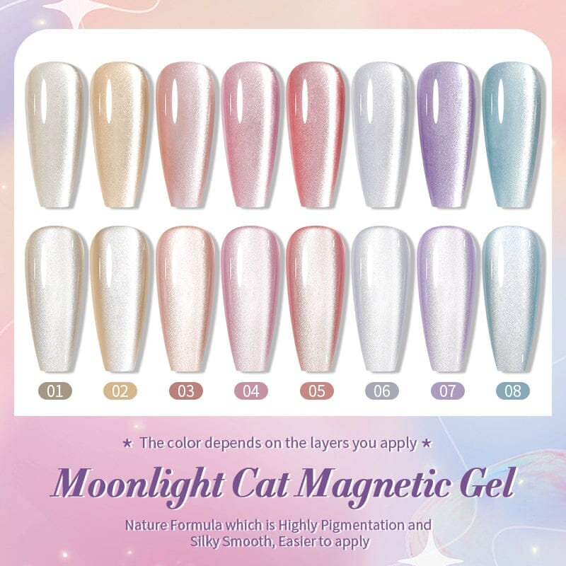 8 Colors Moonlight Cat Magnetic Gel Polish 10ml Gel Nail Polish BORN PRETTY 