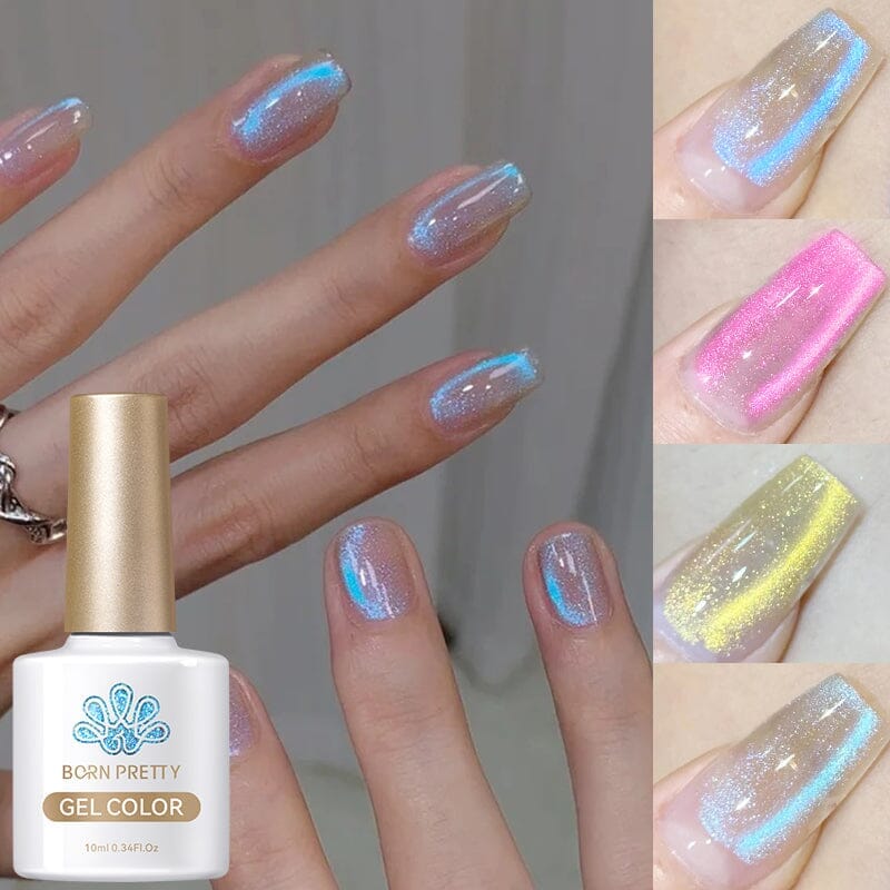 6 Colors Auroras Cat Magnetic Gel 10ml with Strong Magnetic Stick Gel Nail Polish BORN PRETTY 